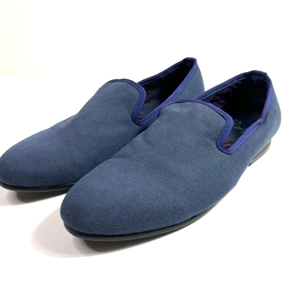 Duke & Dexter Blue Canvas Loafers Size 9